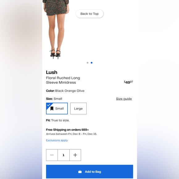 Lush Rouched Floral dress - Picture 4 of 5